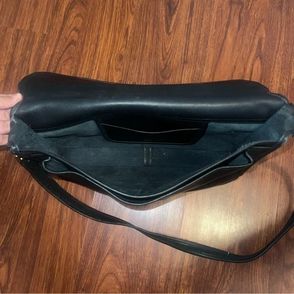 Vintage Coach Black Leather Flap Briefcase - Picture 6 of 9
